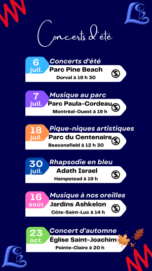 2026 Concerts d'été